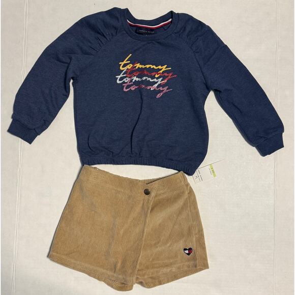 Tommy Hilfiguer Girls 4 Sweater and Skort Set Casual Everyday Classic Comfy Soft - Picture 1 of 11